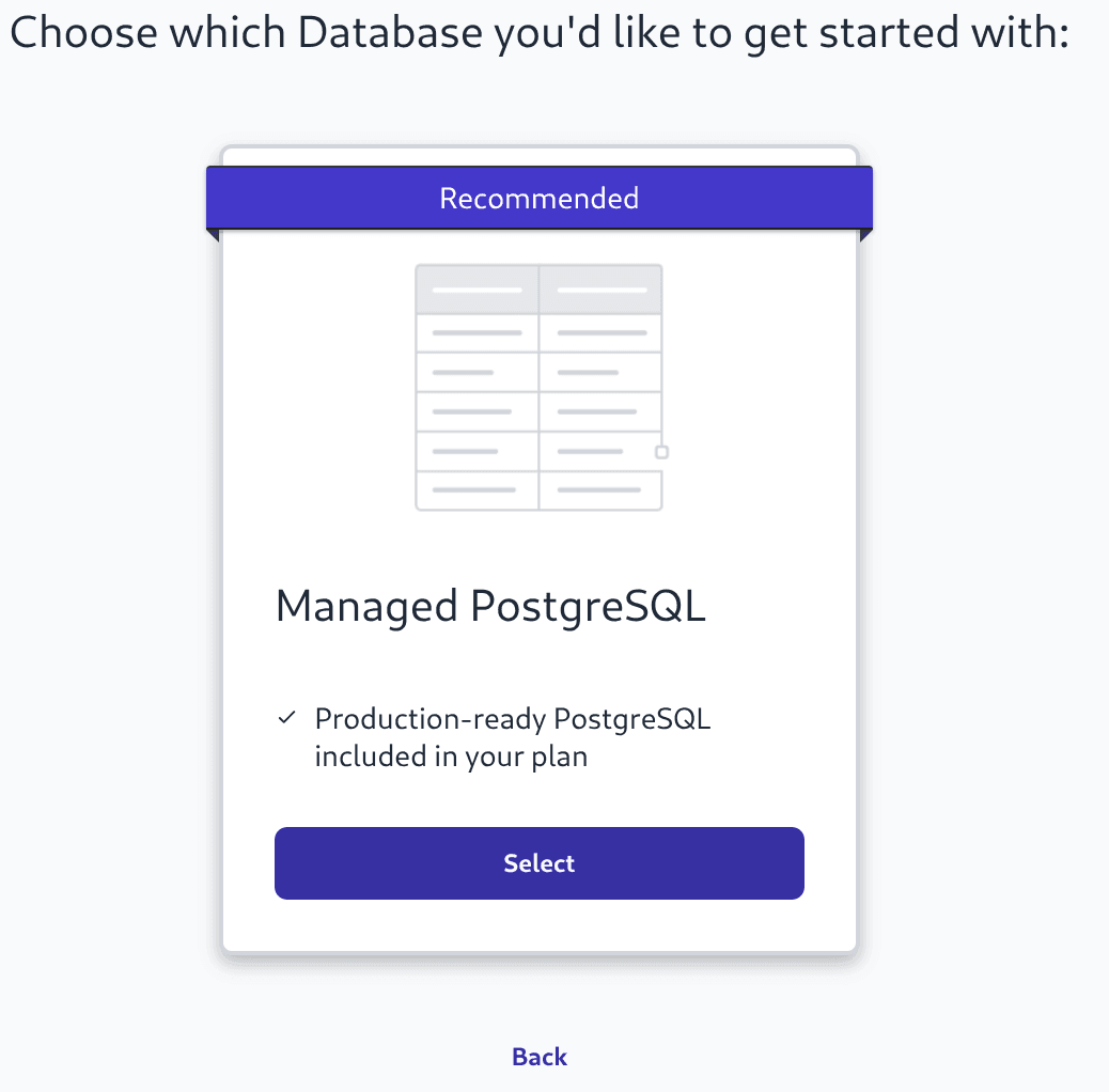 Screenshot of the FlowFuse Tables onboarding wizard